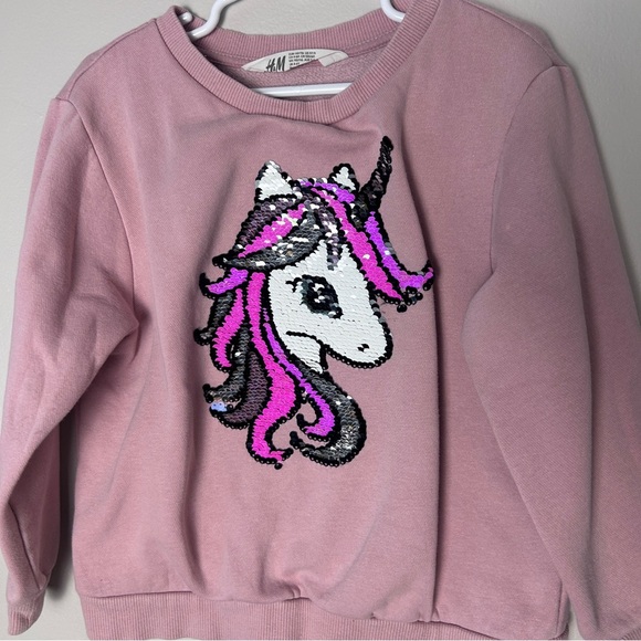 H&M Pink Unicorn Graphic Sweatshirt - Picture 3 of 5